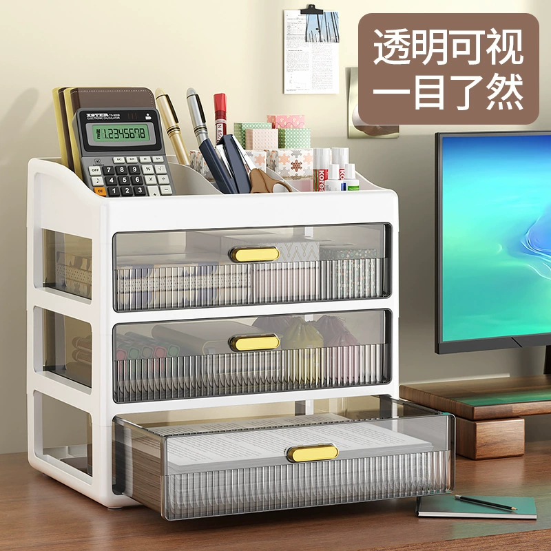 Cosmetic table storage box, lipstick, capacious transparent plastic face mask
