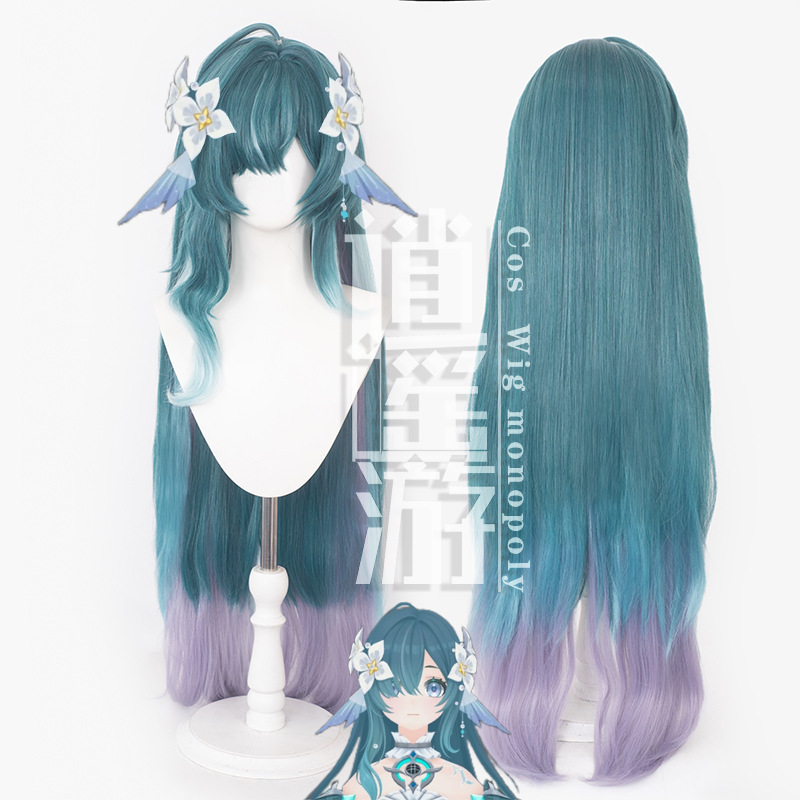 Woyao You Vaniasha Cosplay Wig with Realistic Scalp Top Genshin Impact Song of the Empty Moon Winter Seafoam Mermaid Woyao You Vaniasha Cosplay Wig with Realistic Scalp Top Genshin Impact Song of the Empty Moon Winter Seafoam Mermaid