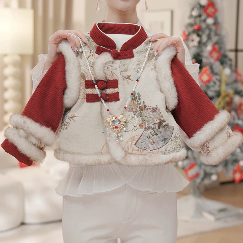Детский набор Winter warm Hanfu, китайский стиль