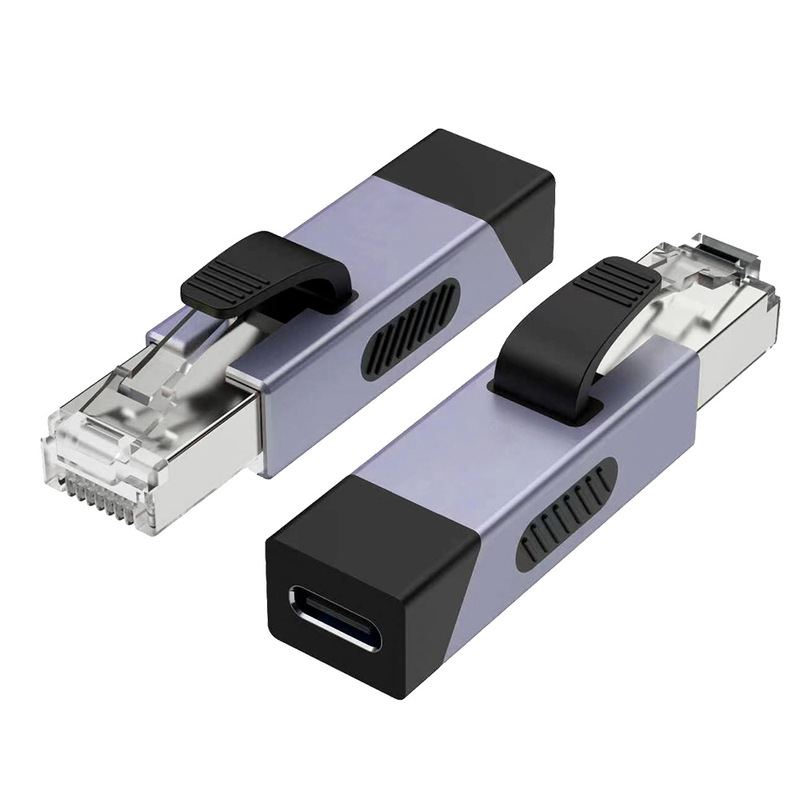 RJ45 to Type-C Gigabit Converter for Mobile Phones, Tablets, and Handheld Devices Directly Connecting to Router Ethernet Adapter RJ45 to Type-C Gigabit Converter for Mobile Phones, Tablets, and Handheld Devices Directly Connecting to Router Ethernet Adapter