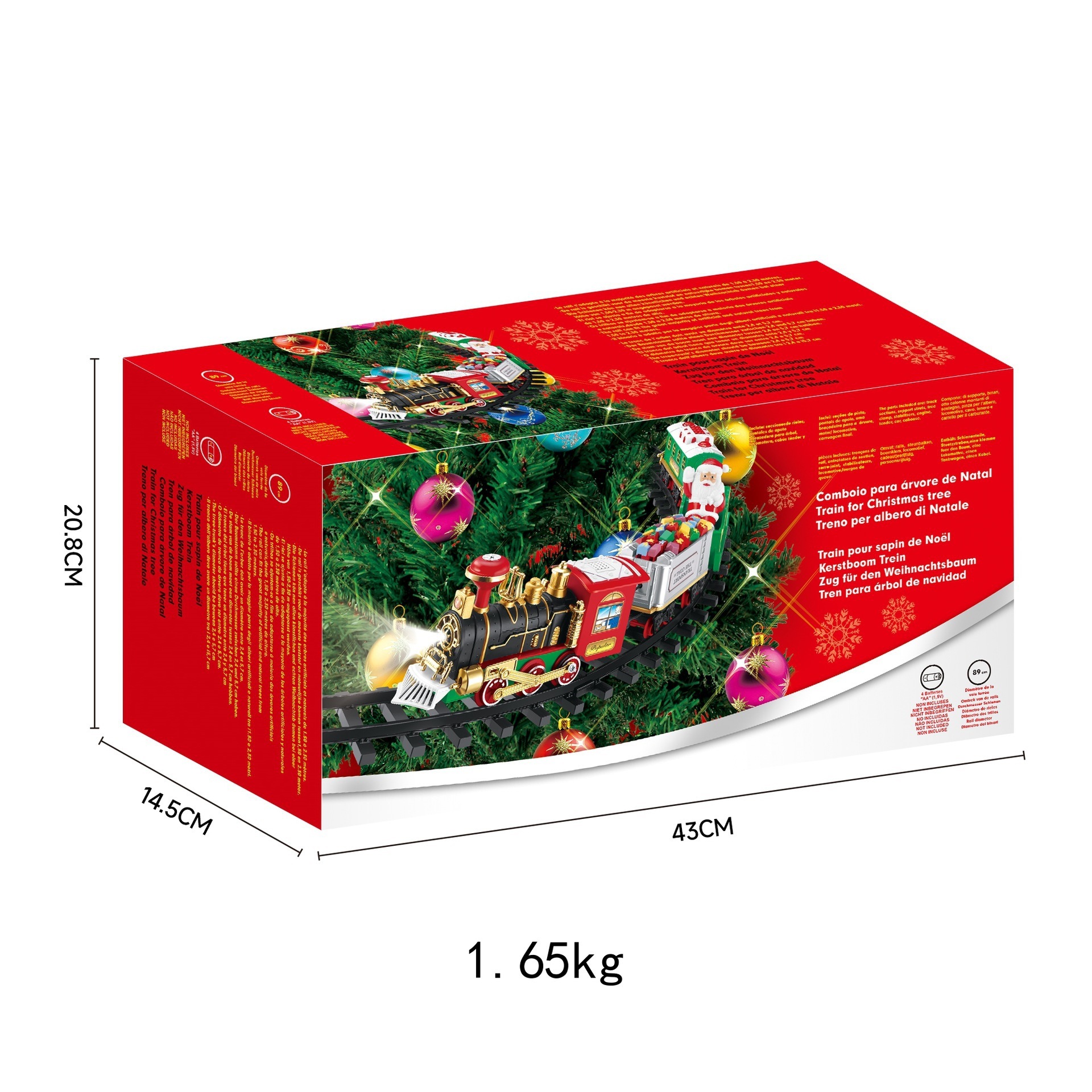 Trenes de Navidad eléctricos de comercio exterior sonido y luz eléctricos pueden colgar árboles de Navidad vagones de Navidad juguetes de regalos de Navidad image 7