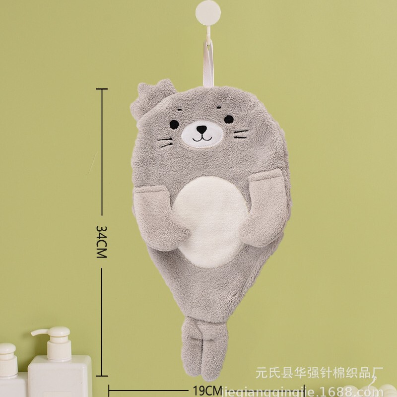 漫画の動物のハンドタオル、かわいい吸収性キッチン糸くずの出ないハンドタオル、キッチンの厚くて臭わないタオル|undefined