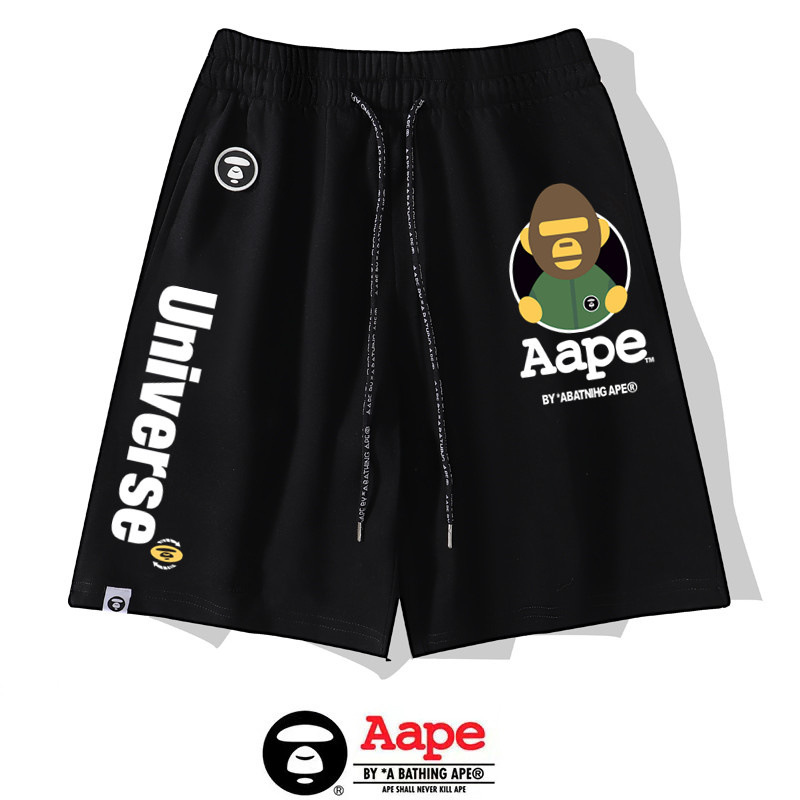 2024 Summer new APE shorts men's loose sports pants fifth pants beach pants APE head casual pants