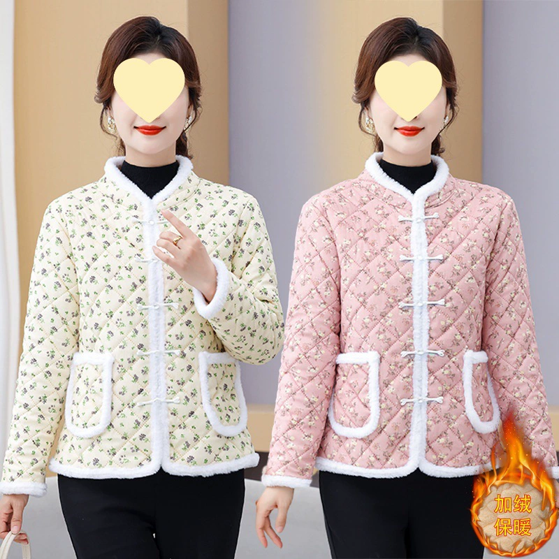 Winter warm retro down jacket for mother, city style