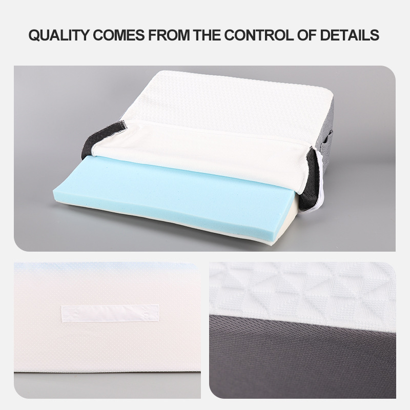 Cojín de cabecera, almohada de cuña, almohada de memoria de espuma, almohada triangular para dormir, reflujo ácido estomacal, anti-ronquido, sueño cómodo