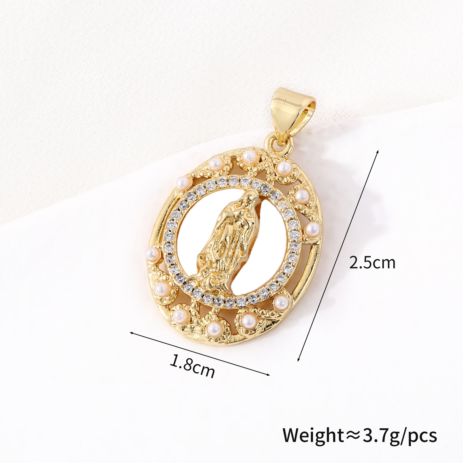 7g Weight Pendant Jewelry Making Type 17 * 23mm, 20*28mm, 21 * 24mm Jewelry Making Size DIY Jewelry Accessories Classification 1 Piece Quantity Copper Material Geometric, Virgin Mary Pattern Plating Design Religion, Ethnic Style Style 1 Piece 17 * 23mm 20*28mm 21 * 24mm Copper Geometric Virgin Mary Pendant 1