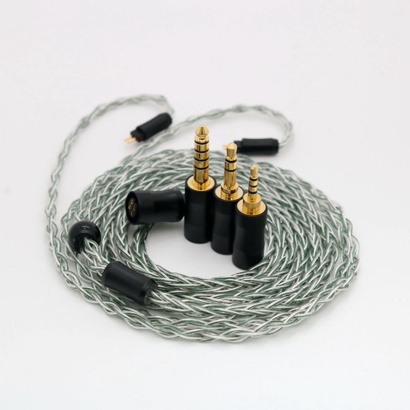 发烧耳机线三合一mmcx单晶铜镀银3.5/2pin升级线4.4平衡线2.5连接