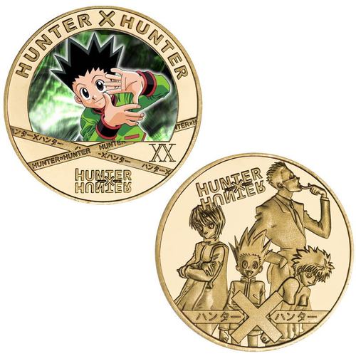 Hunter commemorative coins, Xiaojie animation coins, peripheral commemorative coins, die-cast metal coins, badge gifts