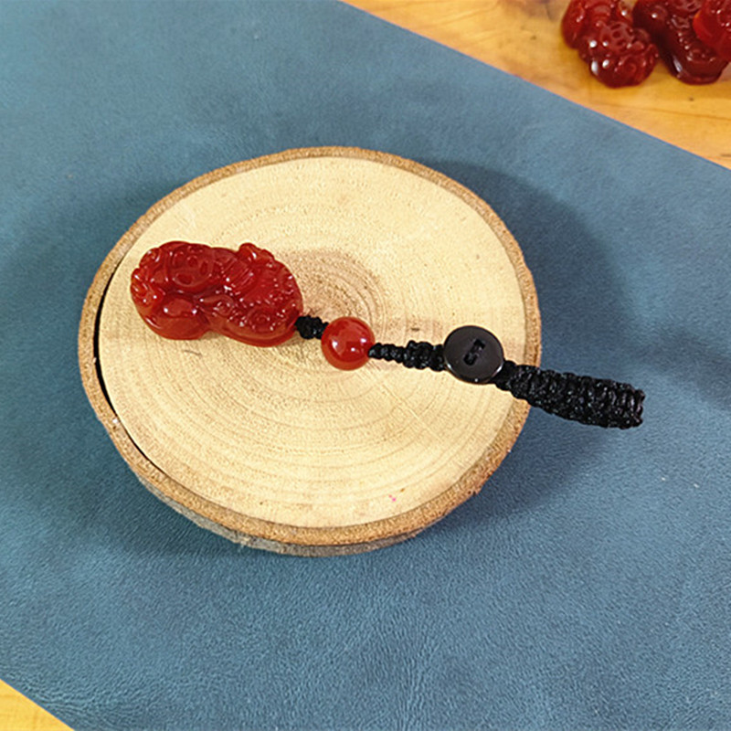 빨간 마노 용감한 열쇠 고리 (27*15mm)