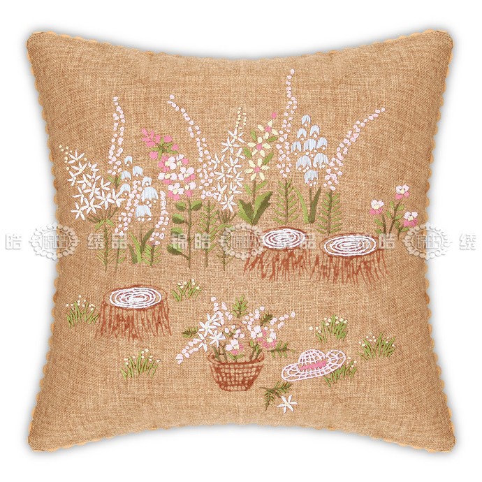 Jinhao bordado fábrica al por mayor hecho a mano bordado Cruz puntada DIY cinta bordado cojín almohada Guangzhou 04
