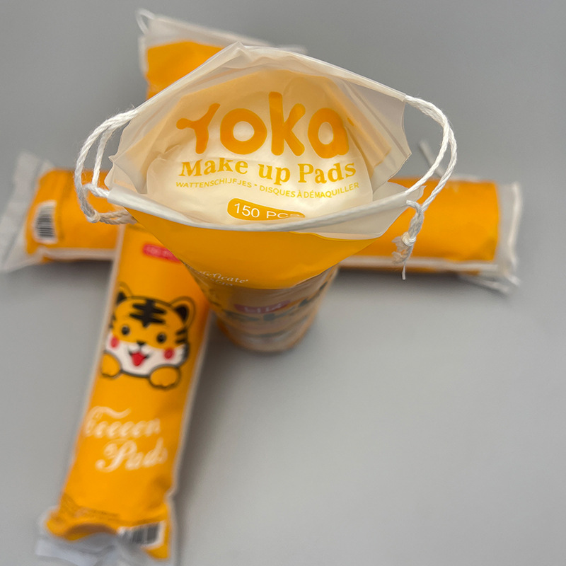 Suave, cómodo, suave, absorbente, sin pelusa, algodón removedor de maquillaje desechable, algodón compresa húmeda para el cuidado de la piel, algodón de maquillaje redondo