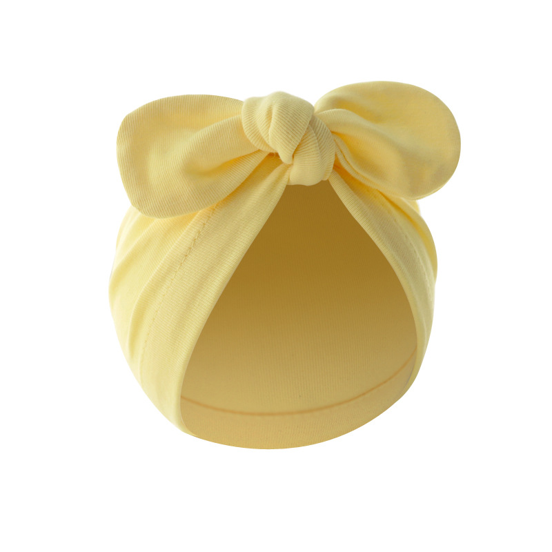 Baby Girl's Baby Boy's Simple Style Solid Color Bow Knot Baby Hat display picture 14