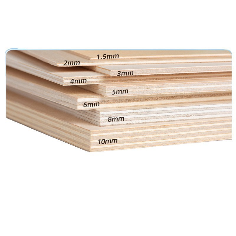 tablero laminado de lily de alta densidad hecho a mano material de modelo de construcción pequeño bloque de madera tablero de madera delgado tablero de tamaño pequeño