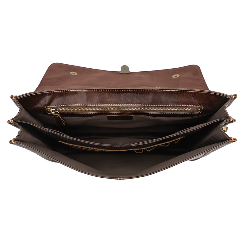 Retro leather universal laptop, purse, bag, genuine leather, cowhide, 15.6inch