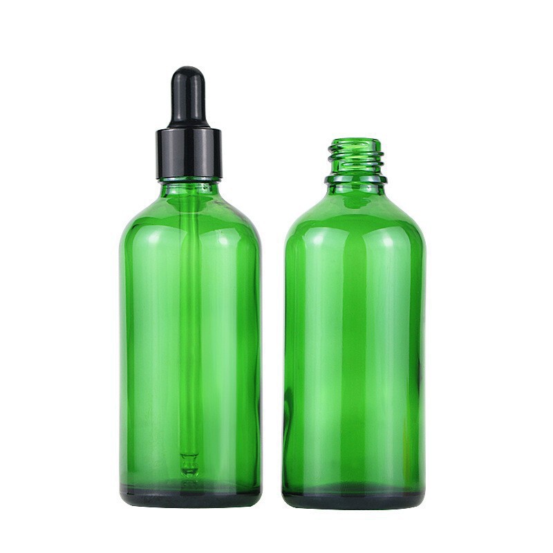 现货批发绿色玻璃精油瓶香水分装瓶化妆品瓶子避光防漏精油滴管瓶|undefined