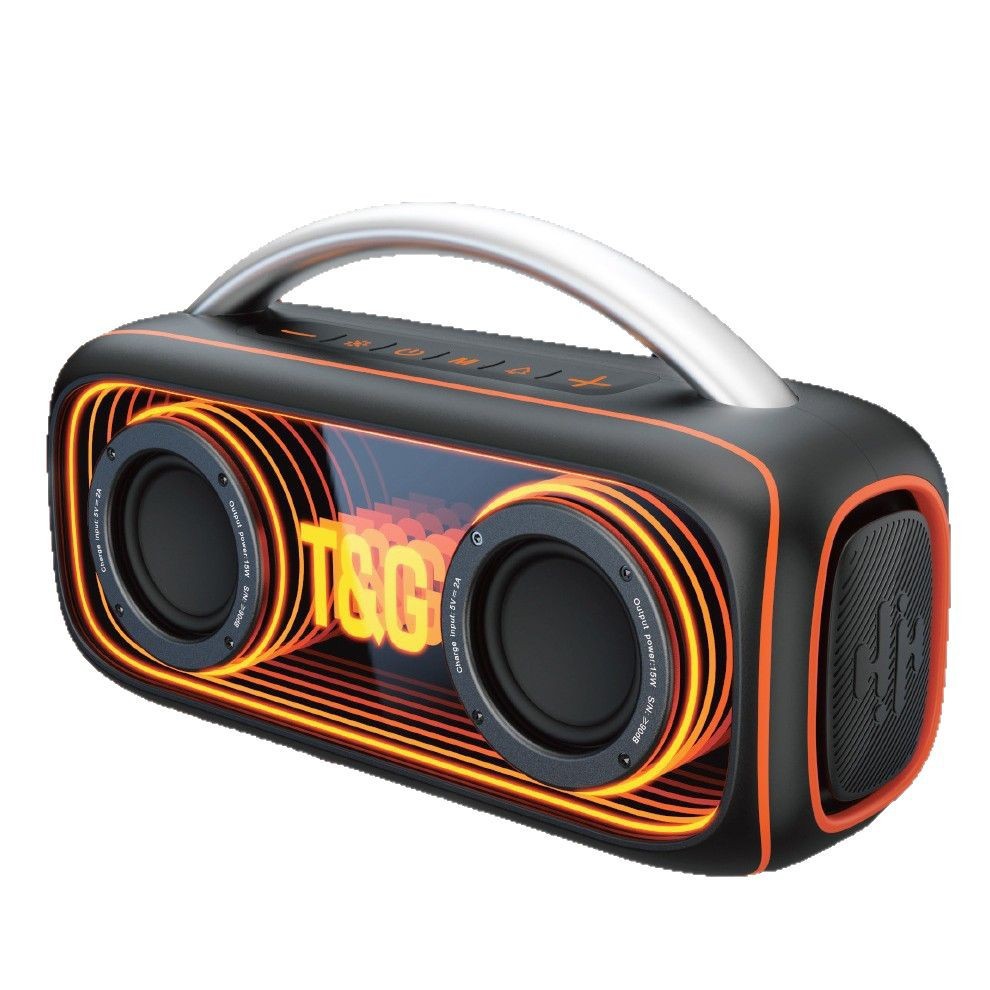 Cross-Border New Tg458 Bluetooth Speaker Colorful Rgb with Light Outdoor Portable Car Portable Subwoofer Speaker