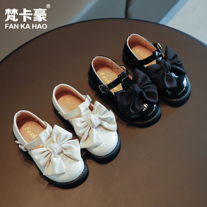 2021 spring girls' small leather shoes w...