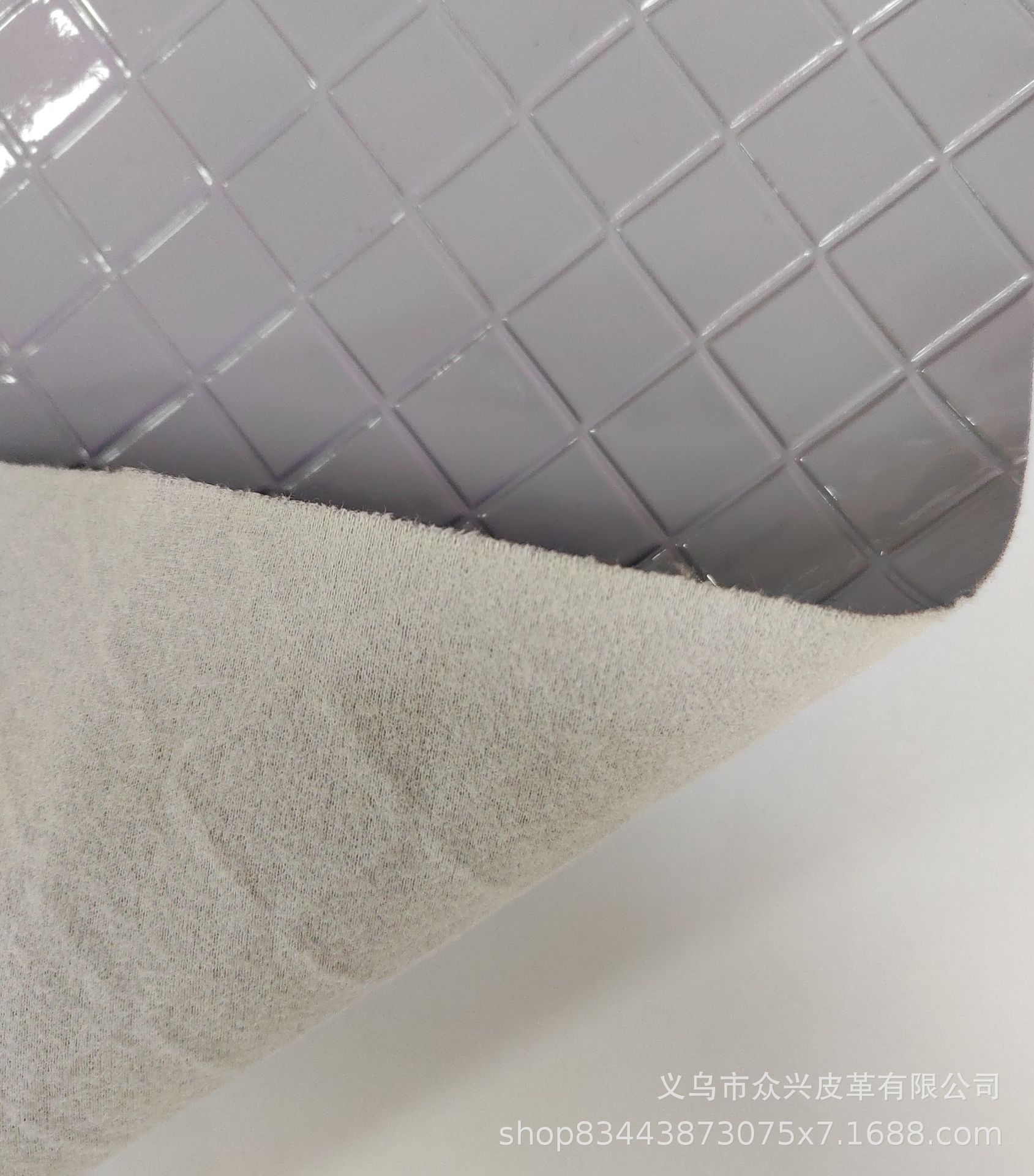 高光水晶编织纹 工厂现货PVC1.2mm高光亮面大编织压纹手袋革