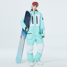 新款連體滑雪服男女套裝冬季戶外防風防潑水保暖單板雙板滑雪服