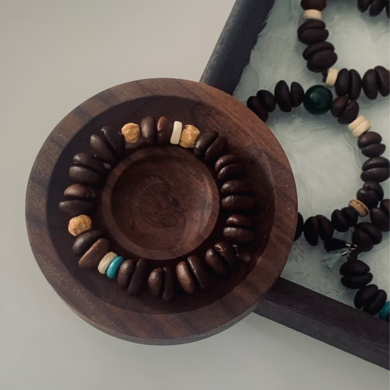Coffee Bean Bracelet, Handmade Coconut Spacer Bracelet, Unisex Couple Bracelet, Niche Coconut Latte Design Coffee Bean Bracelet, Handmade Coconut Spacer Bracelet, Unisex Couple Bracelet, Niche Coconut Latte Design