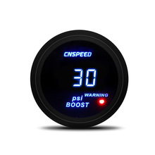 汽车改装仪表12V通用蓝光数显转数表增压水温油压油温电压52MM