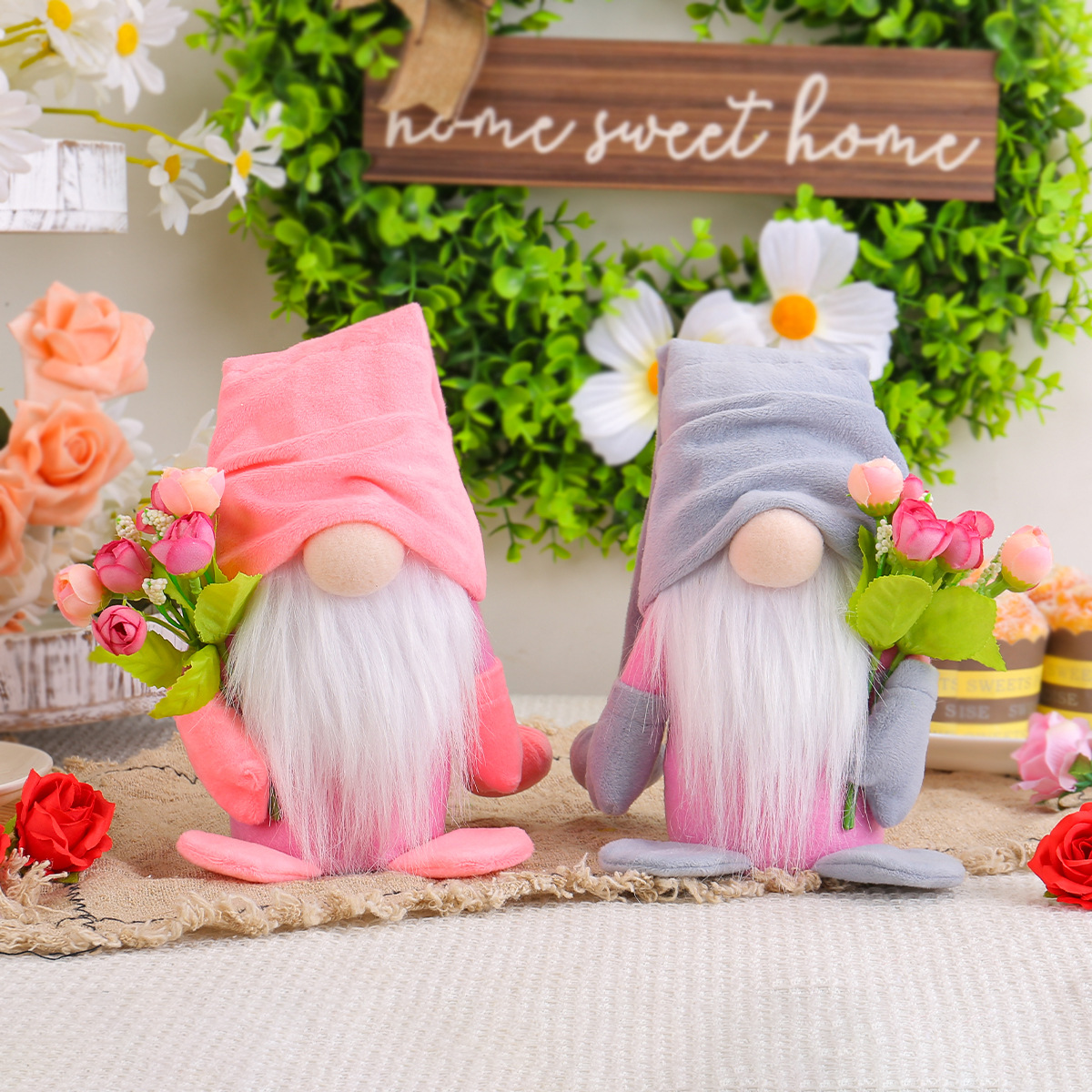 Nuevo tulipán transfronterizo Rudolf Día DE LA Madre Día de San Valentín muñeca mamá regalo de cumpleaños decoración de la ventana del hogar