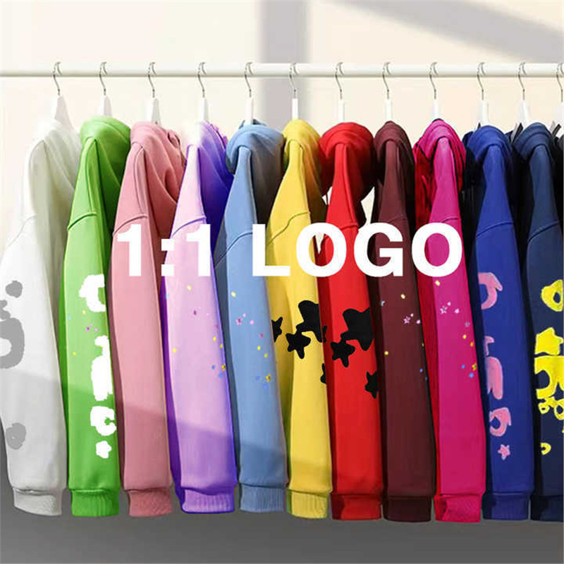 Hoodie Spider Men's and Women's 55555 Autumn and Winter American Sp5Der Suit Printed Sweatshirt Star Trendy Brand Clothes and Pants