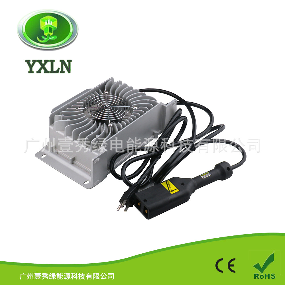 1200W 12V40A铅酸电池防水充电器高尔夫球车平角插头16.8v14.6v