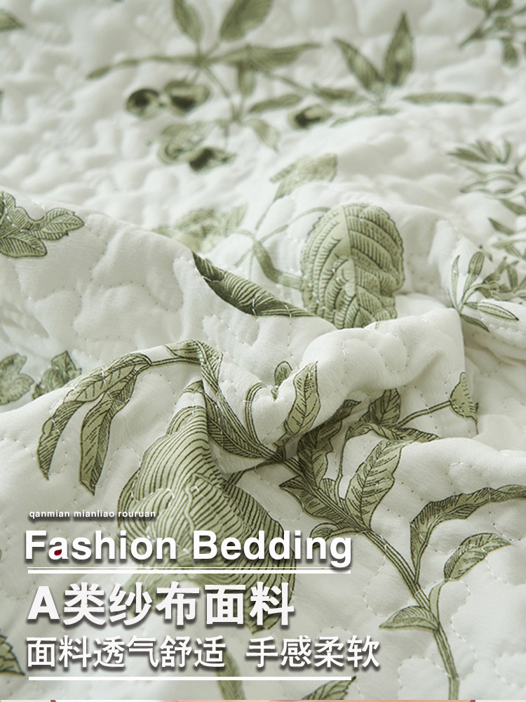VHM7 Wholesale Bedspread A-Grade Double Layer Cotton Lint Maternity Level Tatami Bed Sheet and Kang Cover Three-Piece Set