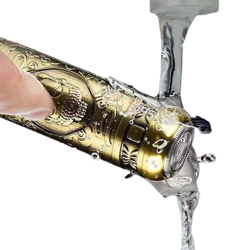 Transfronteriza portátil mini máquina de afeitar eléctrica pequeña cabeza de Buda barba cuchillo de viaje recargable sola cabeza de afeitar del coche