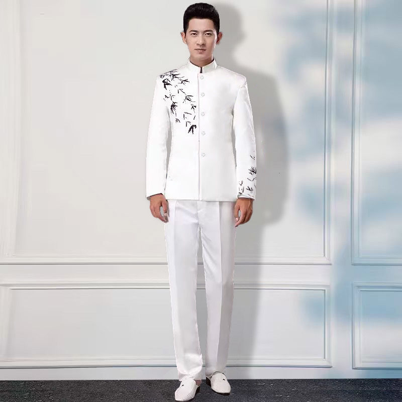 コーラスパフォーマンス服新しい大人の赤い歌コンクールイブニングドレス中高年コーラスパフォーマンス服高級学生|undefined