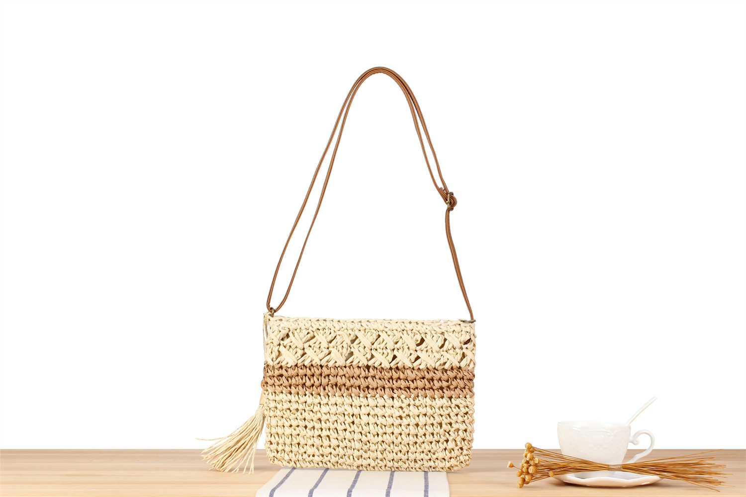 Women's Basic Vacation Solid Color Paper String Shopping Bags display picture 2