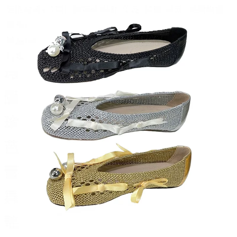 Loafers, cute small bell with bow, genuine leather, style