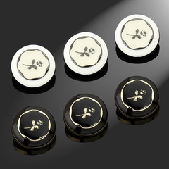 金屬紐扣西裝西服上衣外套小香風黑色玫瑰花好看的裝飾衣服大扣子