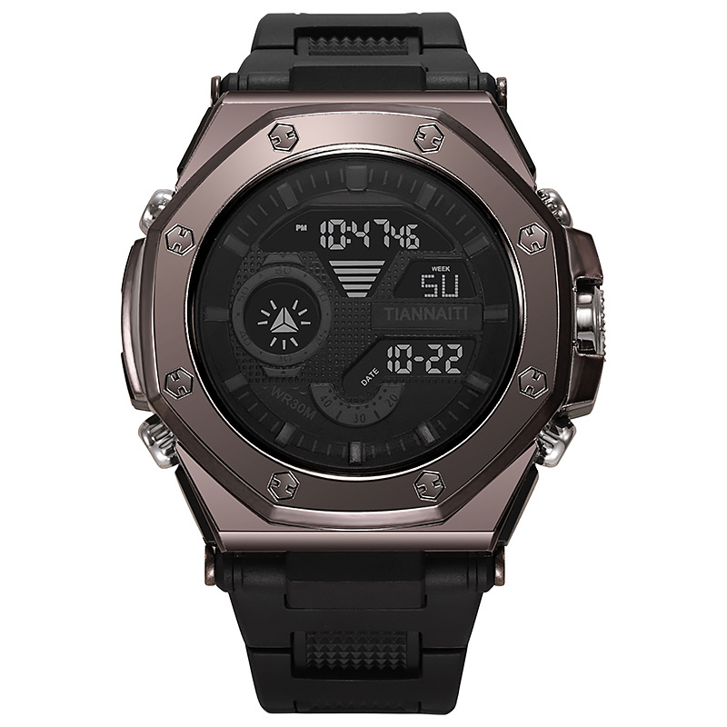 2025 tendencia personalidad juvenil reloj electrónico deportivo al aire libre nocturna reloj impermeable multifuncional reloj de pulsera estudiantil para hombres y mujeres