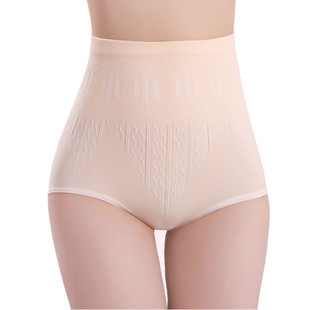 Cross-Border Women's High-Waisted Seamless Knitted Seamless Plus-Size Slimming Waist Shaping Tummy-Tightening Butt-Lifting Body-Shaping Briefs
