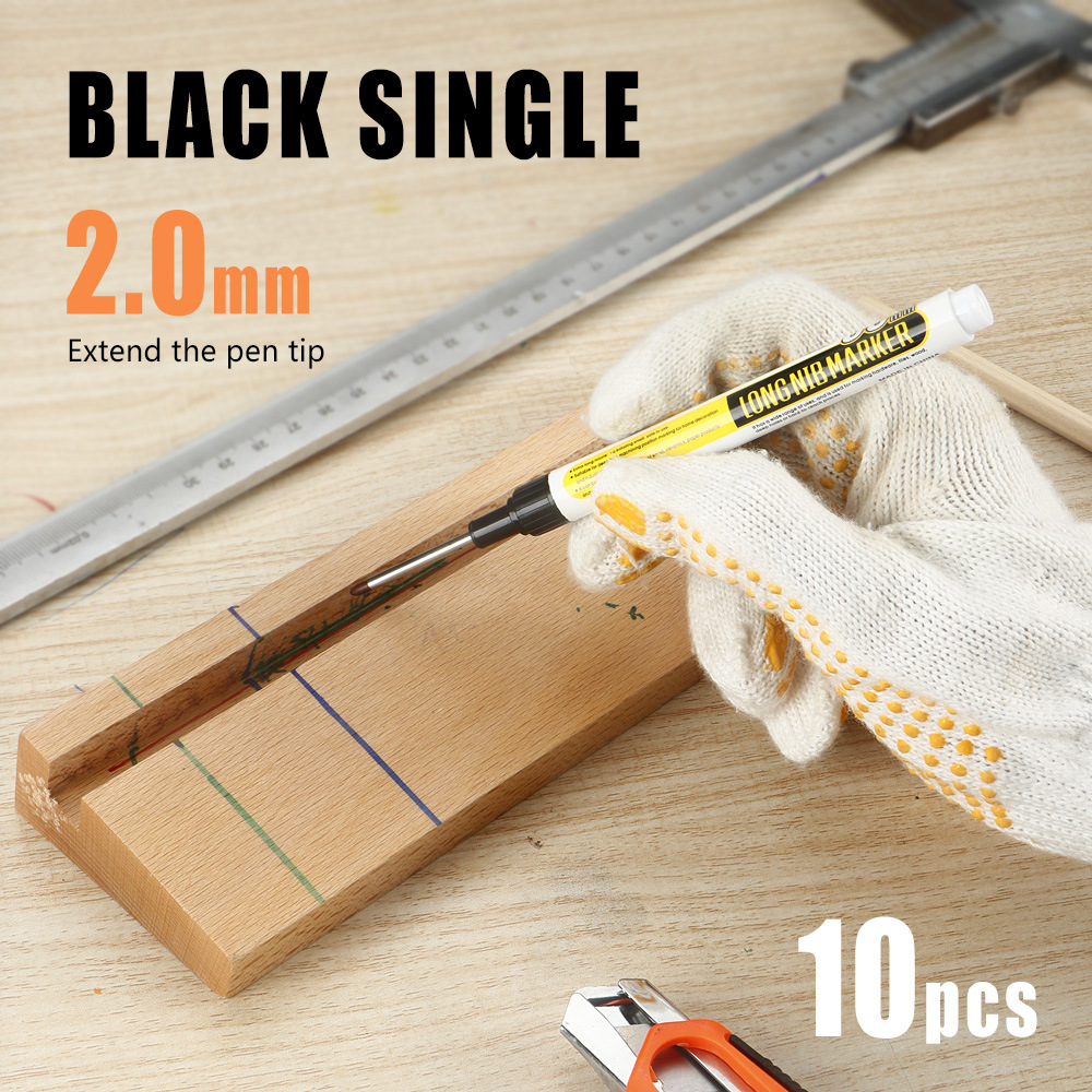 Marcador de cabeza larga de 30mm Marcador especial para decoración Marcador para carpintería Agujero profundo Marcador de cabeza larga Pluma a base de aceite al por mayor