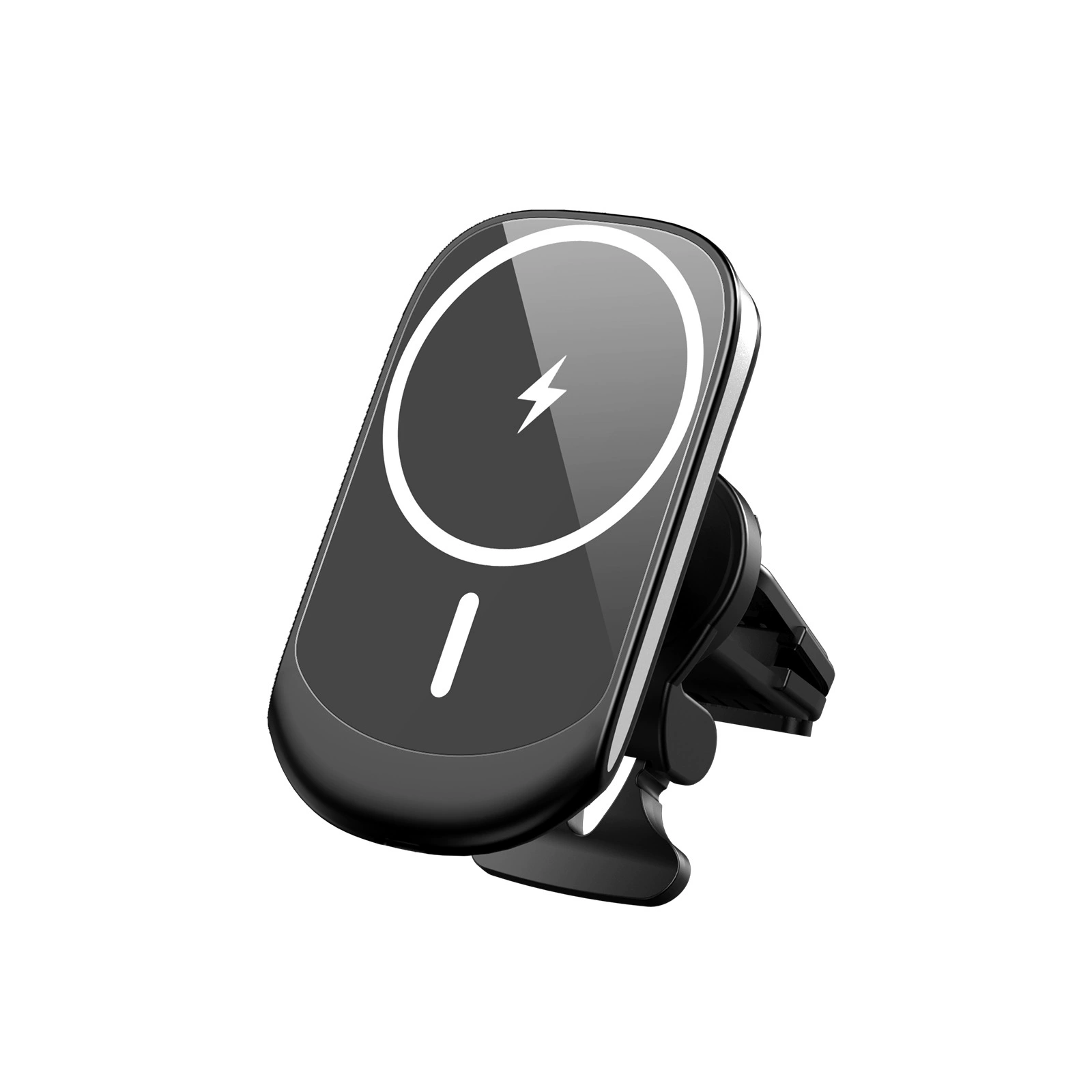 MagSafe автомобильный магнитный держатель C7S-2 с беспроводной зарядкой, крепление на решётку, чёрный