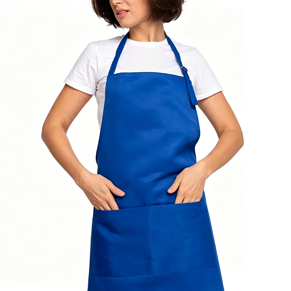 Delantal con Cuello Halter de Poliéster Antimanchas para Panadería y Cocina