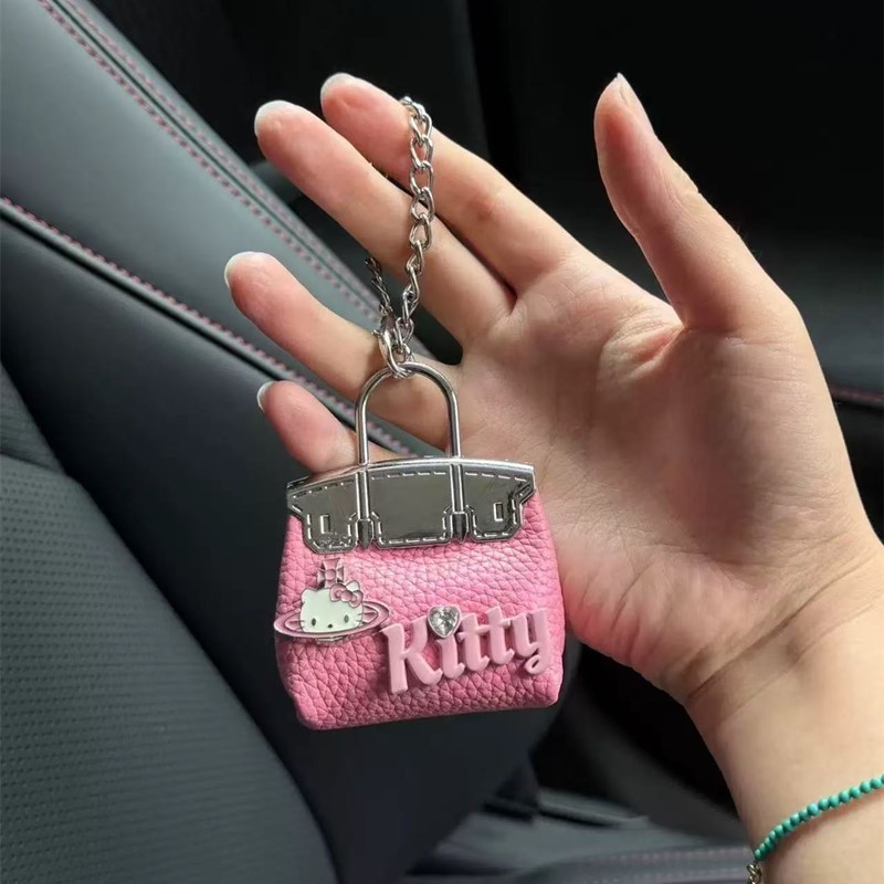 新款高级感卡通kitty猫咪包包挂件精致轻奢少女网红钥匙扣挂饰女|undefined