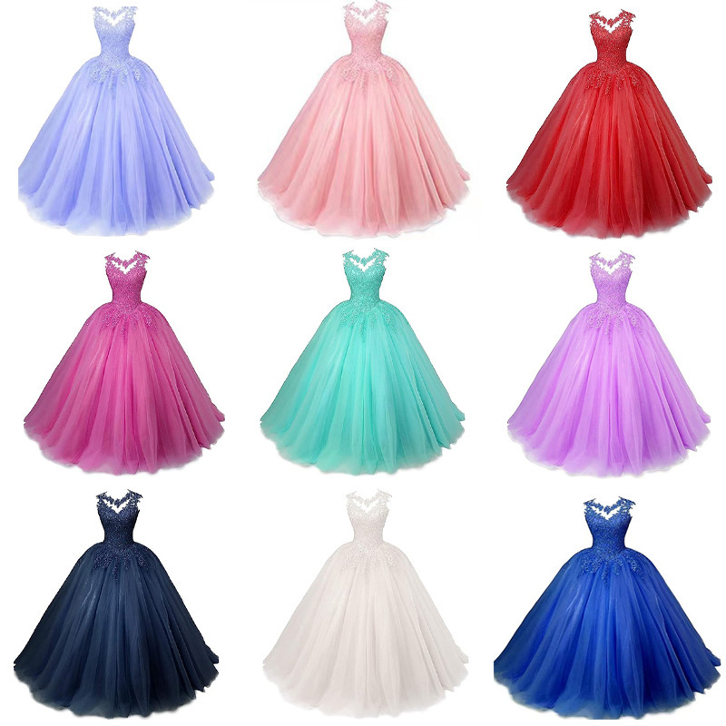 blue evening dress