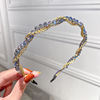 Metal chain, headband for face washing, hairpins, elegant hair accessory, Korean style, new collection
