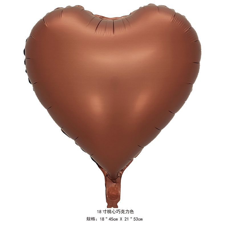Globo en forma de corazón de 18 pulgadas, de cinco puntas, color crema caramelo, decoración de globos de chocolate, decoraciones para arreglos de globos de cumpleaños image 3