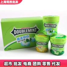 批发箭牌糖果绿箭口香糖脆皮软心薄荷糖80g*6瓶整盒留兰香柠檬