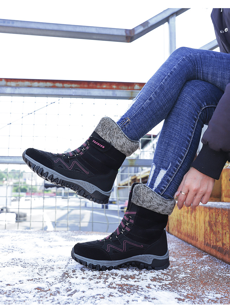 Women's Snow Boots Plush Lined Warm Winter Cold Resistant Boots_voghion.com