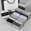 Men's small edge gradient horse mouth four strips (black + light gray + light gray + dark gray)