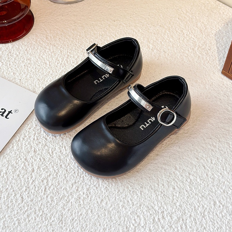 Ballerinas in Lederoptik mit weicher Sohle, Schleifenverzierung und Mary-Jane-Schuhen für Kleinkinder – leicht und bequem zu tragen_voghion.com