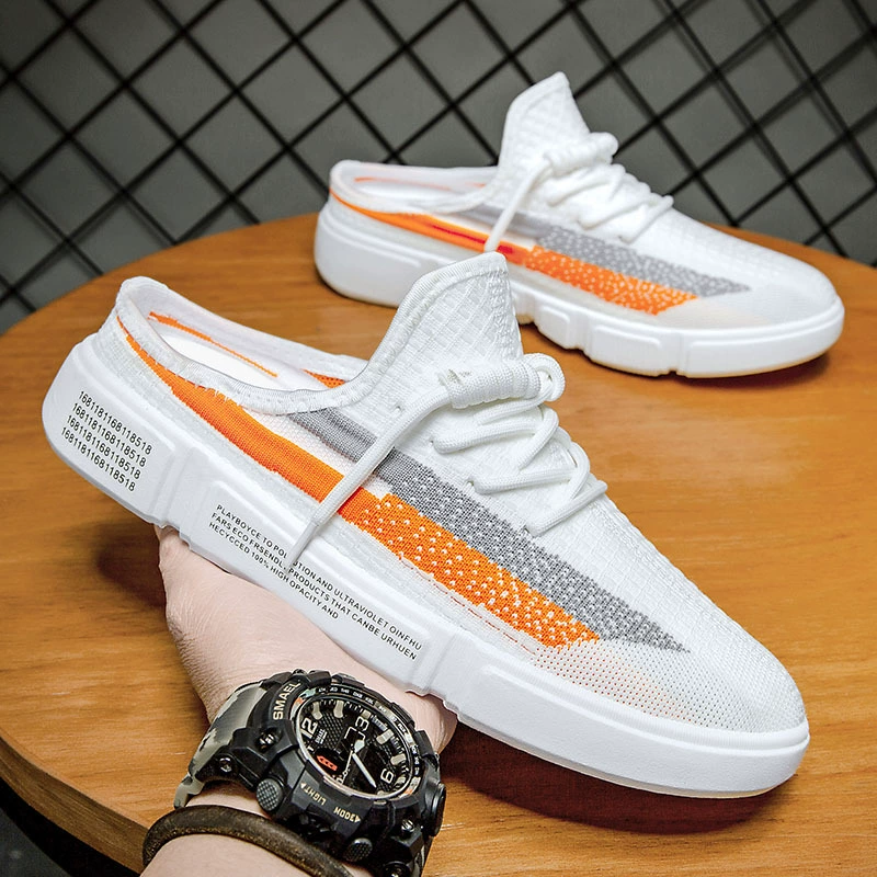 Трансграничная Мужская обувь без каблука, ленивые туфли без шнуровки, мужские уличные сандалии, ноги AliExpress, Молодежный носок