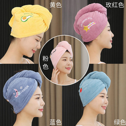 Dry hair cap for women, double layer thickened, super absorbent, new shower cap bag, hair scrubbing hair towel, quick-drying artifact
