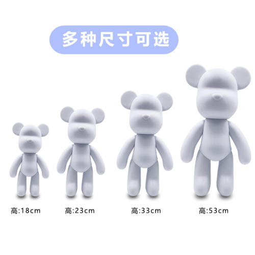 Internet celebrity fluid rabbit white embryo diy handmade vinyl fluid rabbit piggy bank violent bear stall toys wholesale